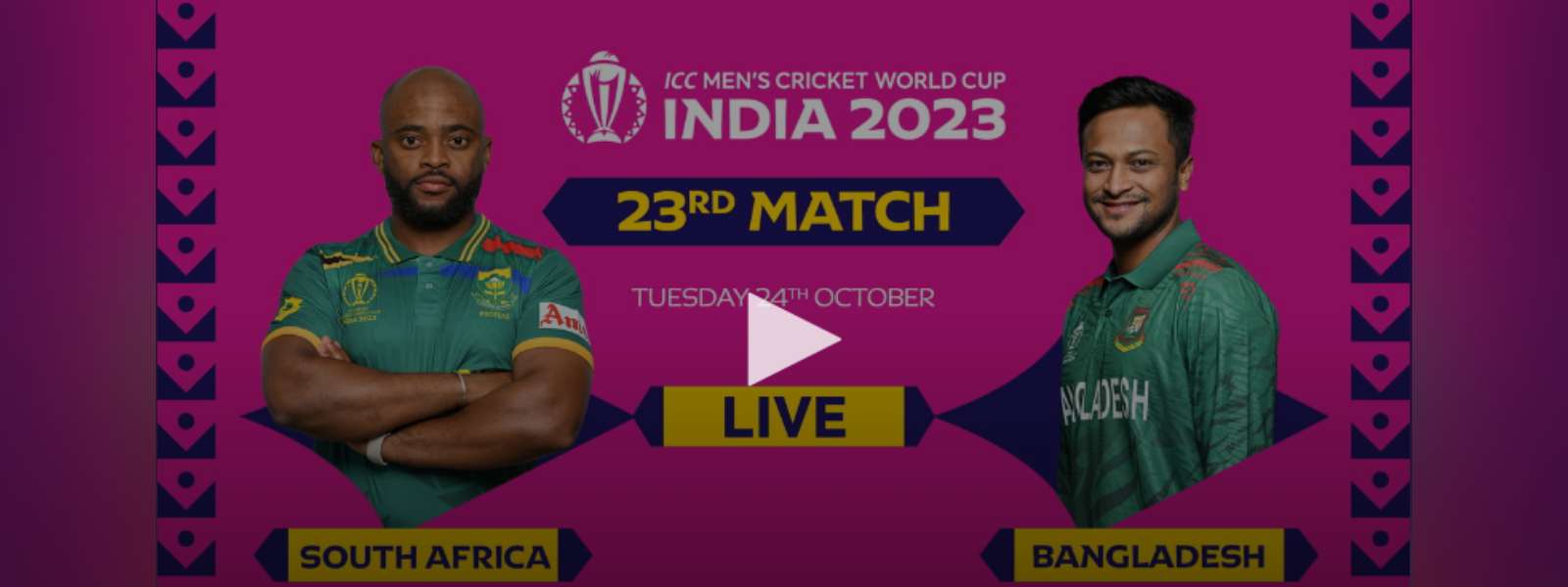 Watch Live Bangladesh vs South Africa ICC world Cup 2023